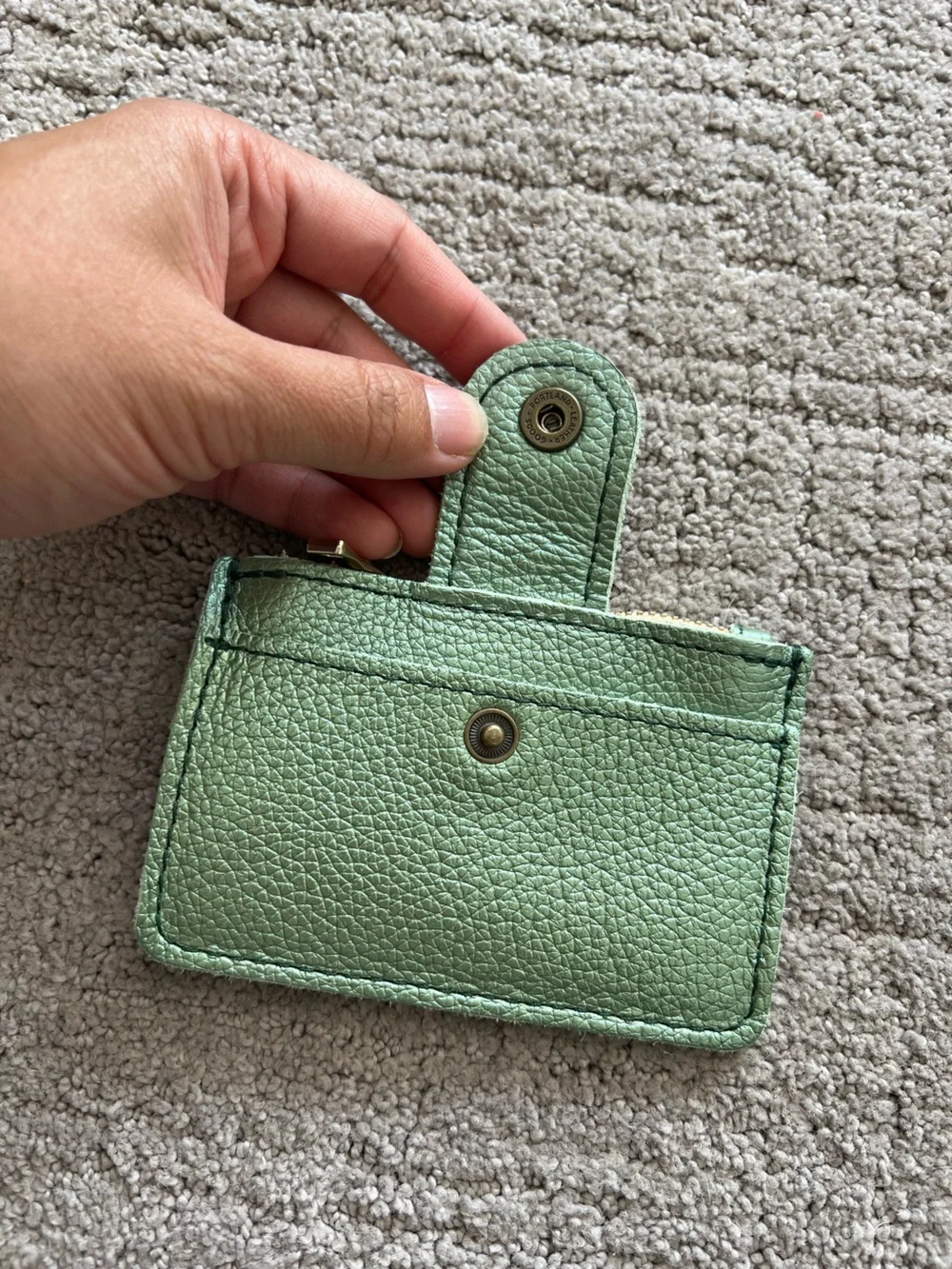 Portland Leather Metallic Green Sabrina Wallet